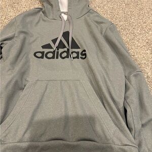 Adidas Men's Gray Pullover Hoodie